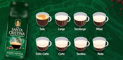 Distintas variedades de cafés