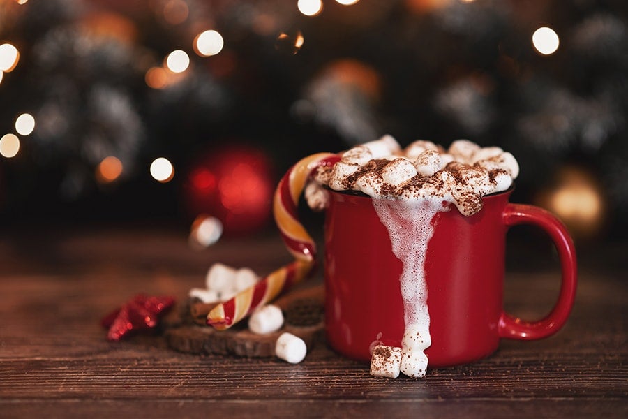 Café con leche en Navidad