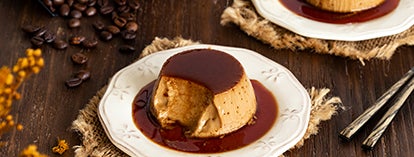 Receta de flan de café